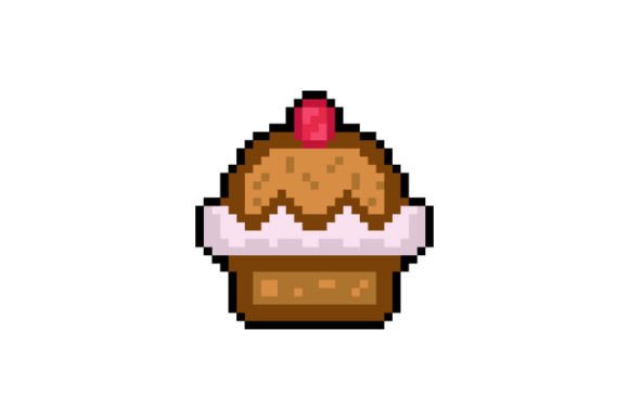 Download Cake Pixel Art Design Vector Isolated - Premium Resources